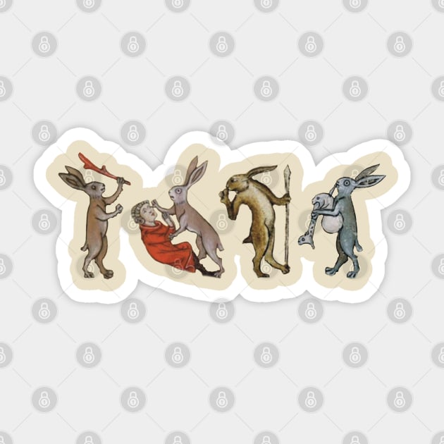 Medieval Rabbit Street Gang Sticker by starwilliams